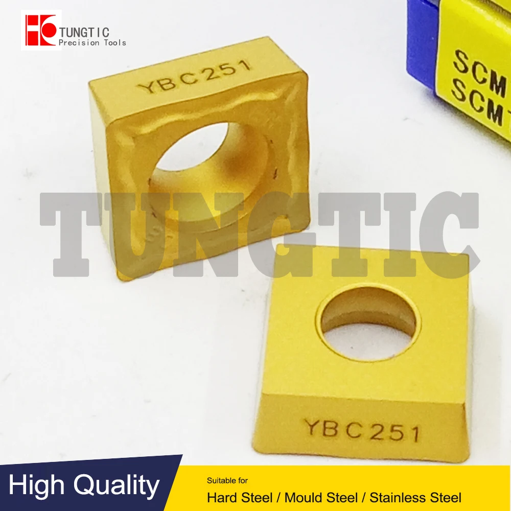 SCMT120408-HM YBC251 YBC252 SCMT120408-HM Cutter CNC ToolS Lathe Machining Cutting Tool Metal Turning Inserts SCMT 120408