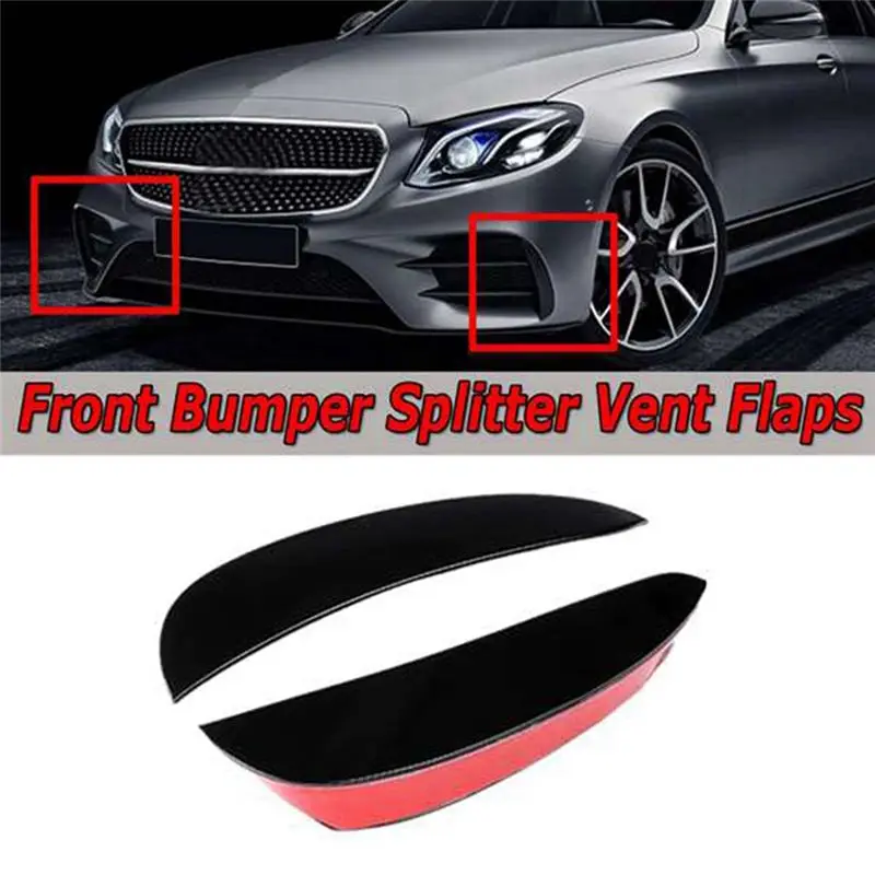 A57E-Front Bumper Splitter Splitter Side Vent Flap Fin Cover For E Class W213 C238 E200 E300 E350 AMG 2016-2019