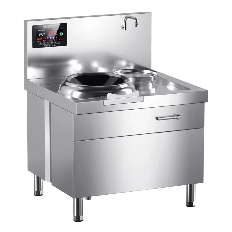 Cabinet Hotel Commercial Induction Cooker 15KW Concave High Power