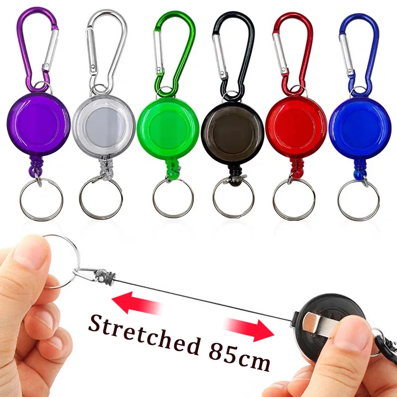 PORTE-CLÉS RÉTRACTABLE MAGNÉTIQUE EN FIL D'ACIER INOXYDABLE BOUCLE Facile A Tirer Mousqueton Porte Cles Style Industriel Pour Plusieurs C 97167452