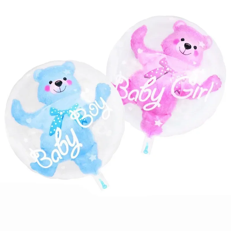 New Cartoon Bear Ball 24 inch Transparent Bobo Ball Birthday Party Decoration Supplies Balloon Gifts Venue Decoration Props