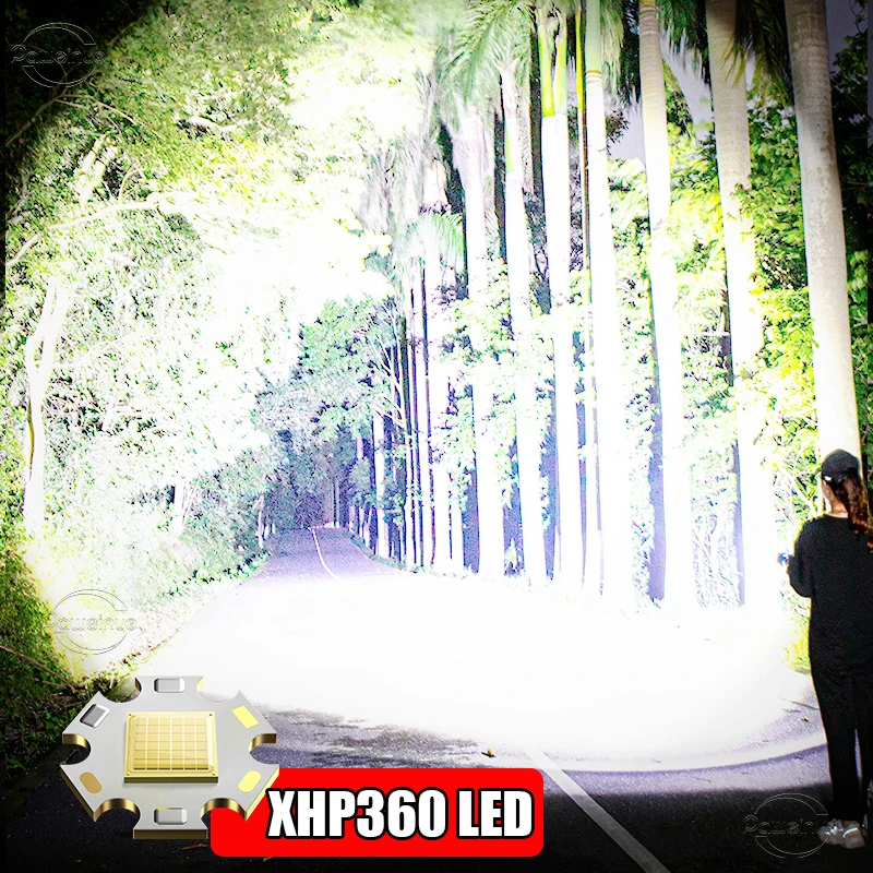 XHP360 High Power Led Flashlight USB Rechargeable LED Torch Tactical Searchlight Lighting 3000M Hand Lamp Ultra Powerful Lantern