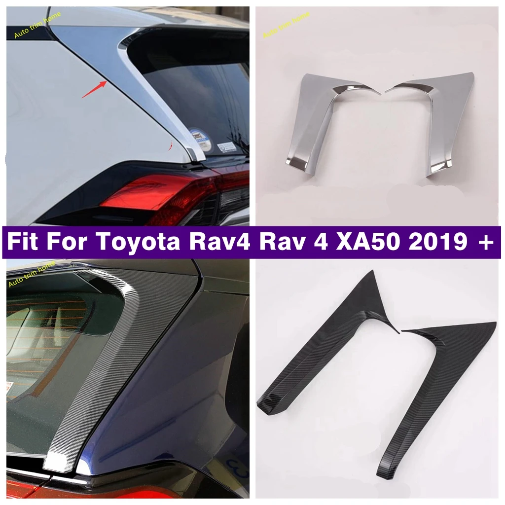 

Rear Window Spoiler Pillar Post Decoration Frame Cover Trim For TOYOTA RAV4 RAV 4 XA50 2019 - 2023 Car Accessories