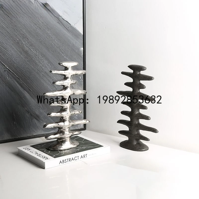 

Ceramic Handicraft Geometry Silver Fish Bone Thorn Cross Ceramic Ornament Decorative Figurines Home Decoration Accessories