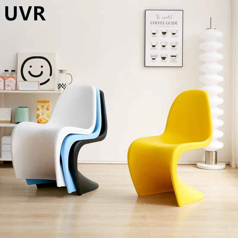 UVR Chair High-quality Stackable Creative Leisure Panton Chair Suitable for A Variety of Scenes Ergonomic Backrest Dining Chair