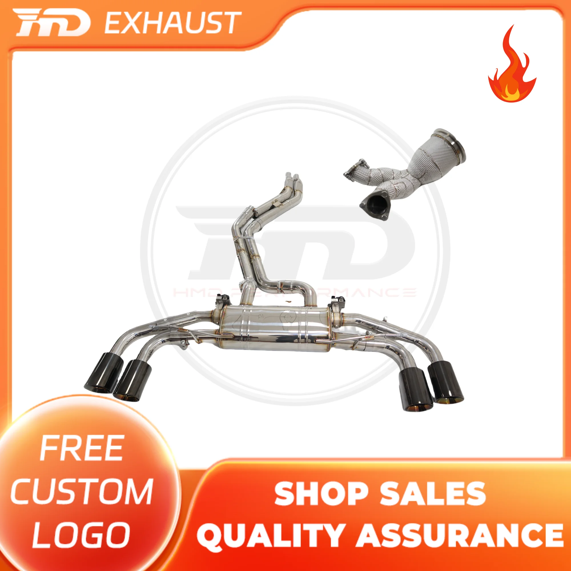 

HMD Exclusive customization Exhaust System Stainless Steel Performance Downpipe and Catback for Audi SQ5 3.0T Muffler With Valve