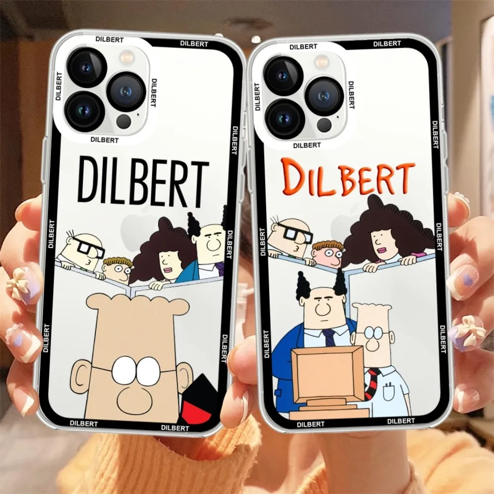 Comics D-Dilbert custodia per telefono Cartoon per Samsung A 73 72 71 70 53 52 51 32 custodia trasparente