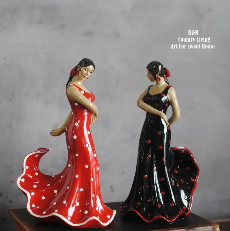 Spain Flamenco Spanish Dancing Girl  Tourist Souvenir Home Decoration Ornaments Desktop furnishing Tourist Souvenirs Gifts