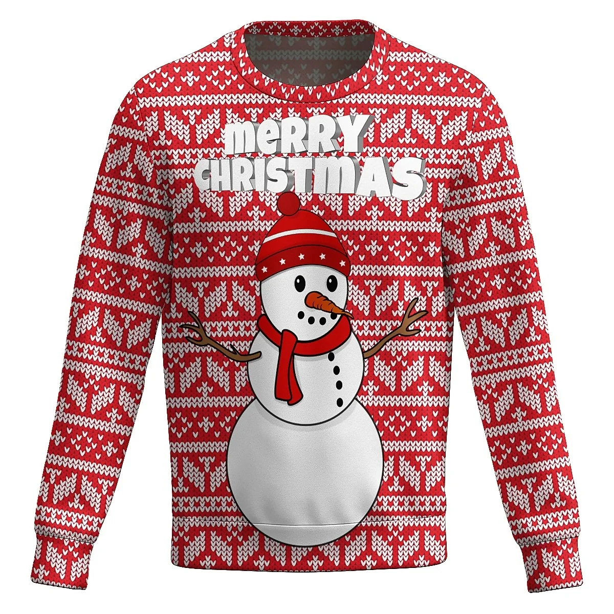 LIASOSO Men's Christmas Long Sleeve Sweatshirt 2024, 3D Print Design, Stylish & Festive for Everyday or Parties