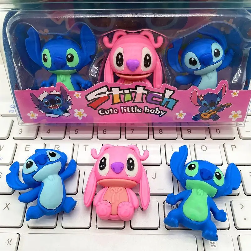 Cute Stitch 3D Eraser Creative Cartoon Design Student Detachable Prize Fun Learning Stationery Back-to-School Supplies view 5
