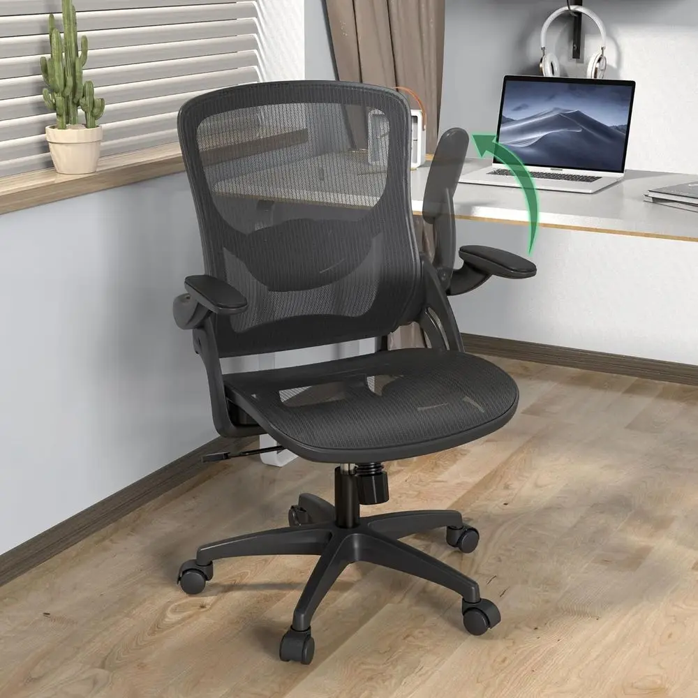 

Mesh Ergonomic Home Office Desk Chair with Adjustable Lumbar Support and Padded Arms for Adults