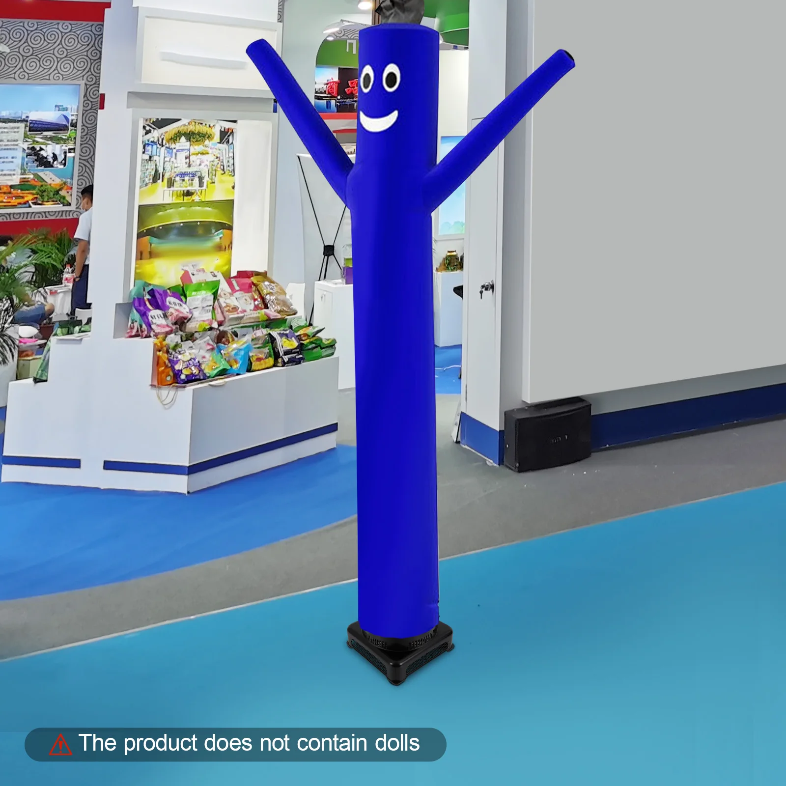 نفخ أنبوب رجل منفاخ الهواء 18 "أنبوب رجل دمية منفاخ تحلق راقصة مروحة 0.7HP مروحة بالون قابلة للنفخ لأنبوب يلوحون أحمق