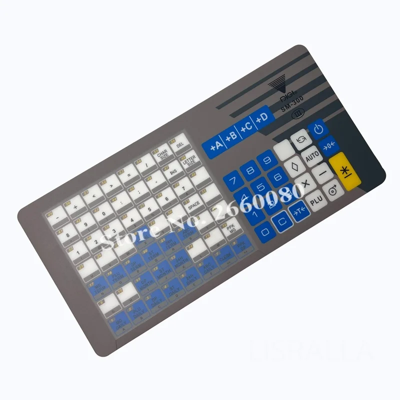 5 szt. Oryginalna Nowa Folia Klawiatury SM300 Wersja Angielska do Waga Balansująca DIGI SM300P Panel SM-300P 56 Klawiszy Arkusz Klawiszy — zdjęcie produktu 3