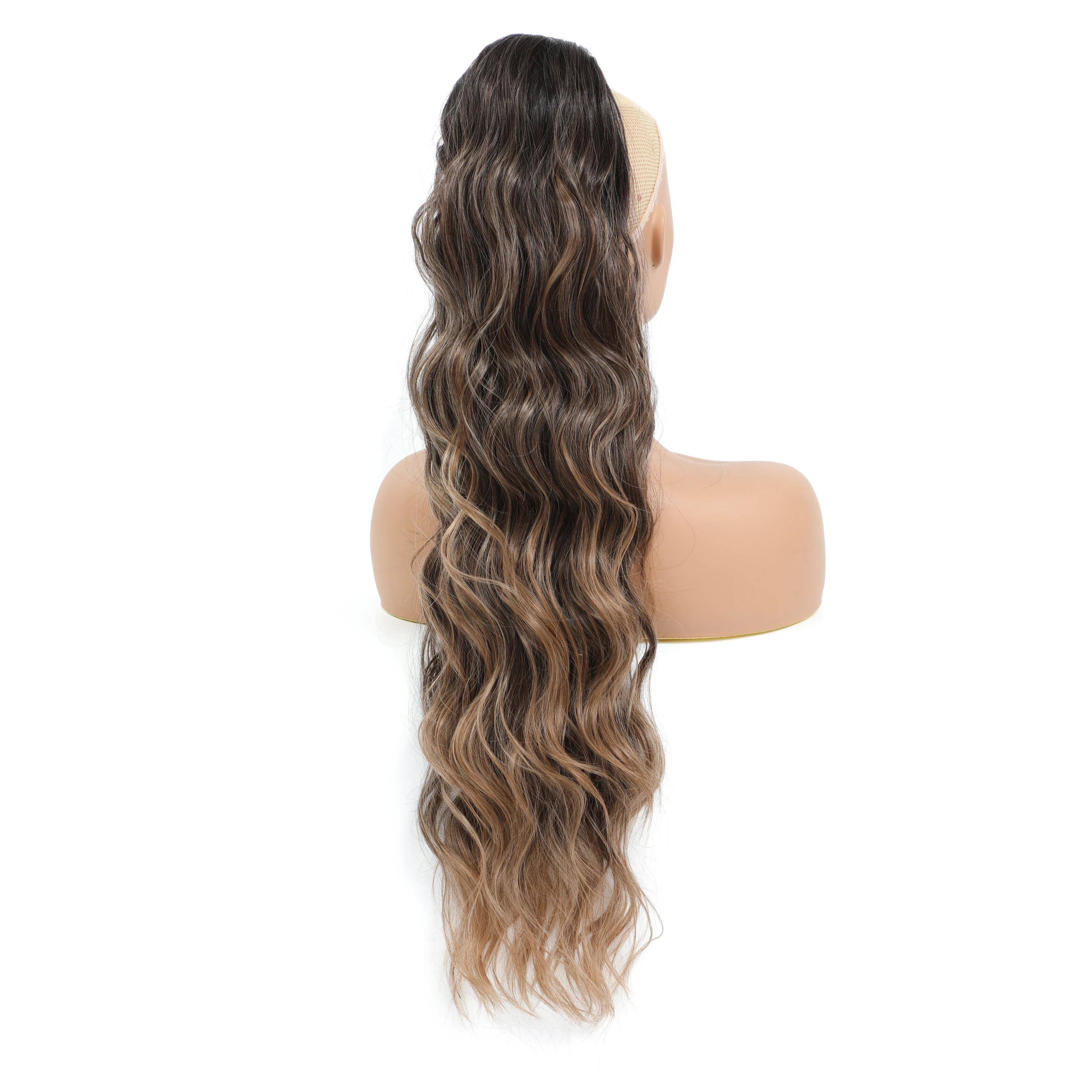 Coda di cavallo sintetica con coulisse ondulata lunga per le donne Coda di cavallo nera bionda rossa Clip nelle estensioni dei capelli per cosplay quotidiano