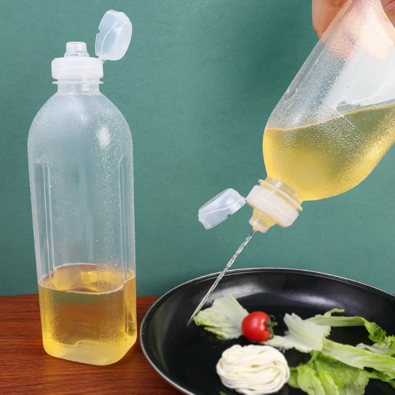 1000ML Squeeze Seasoning Bottles Multifunction Sauce Oil Bottle Screaming Oil Control Bottle High Temperature Oil Resistance Soy