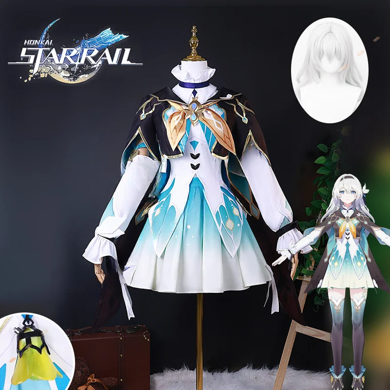 

Firefly Cosplay Dress Honkai Star Rail Costume Uniform Wig Luminous Props Halloween Party Women Role Play Outfits Fashion