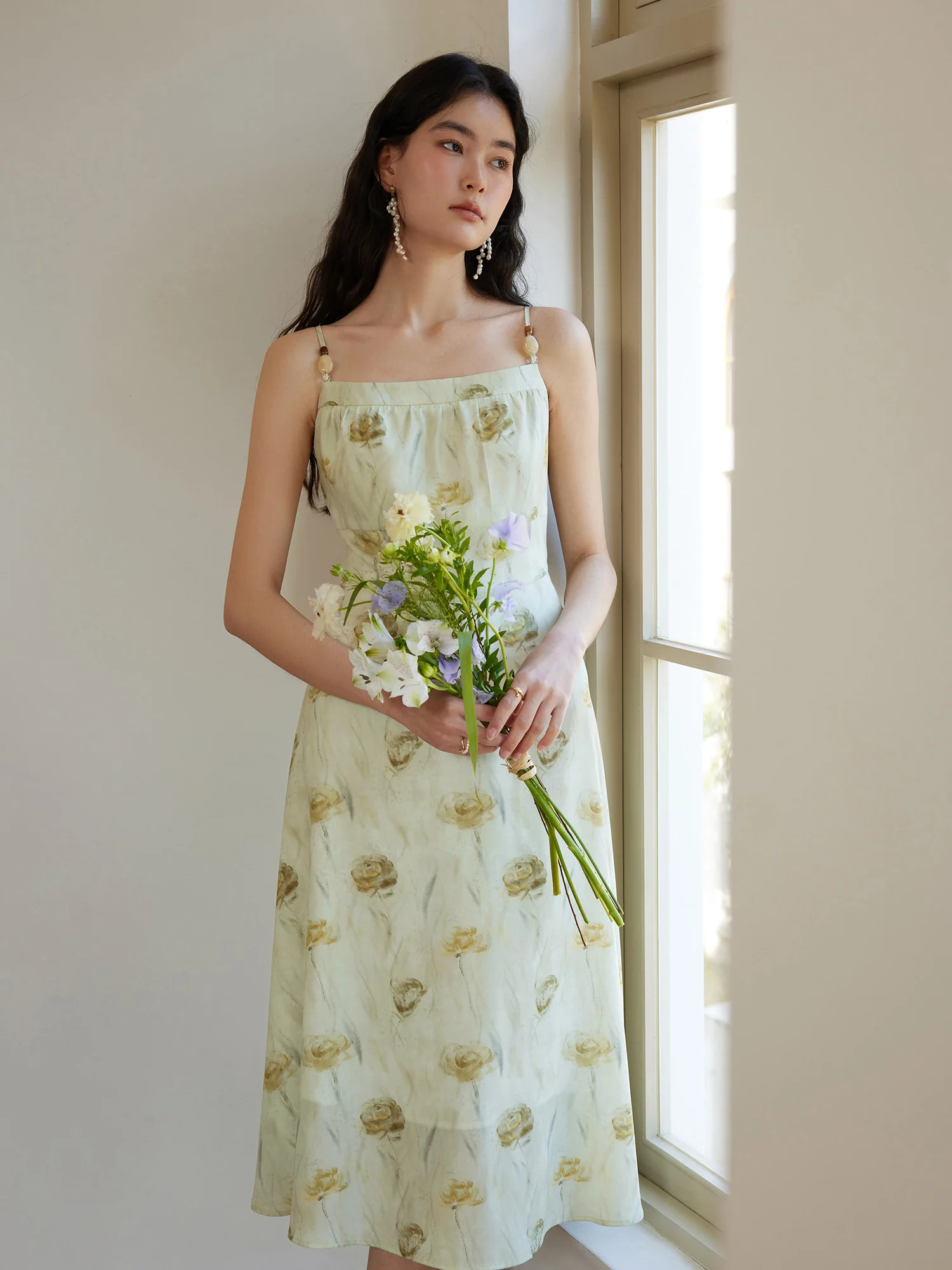 

DUSHU Summer Strapy Dress For Women 2024 New Design Elegant Chic Holiday Style Dress 24DY81287