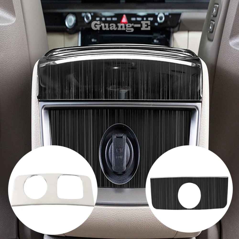 Stainlesss Steel Car Cigarette Lighter USB Socket Cover Frame Inner  Accessories For Kia Carnival Sedona KA4 2021 2022 2023 2024