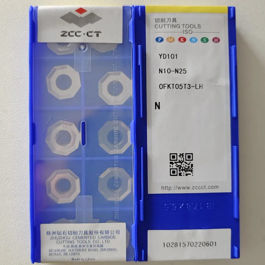 

OFKT05T3-LH YD101 OFKT05T3 ZCC.CT OFKT05T3-LH CNC carbide inserts Milling inserts For Aluminum, Non-ferrous metals N10-N25