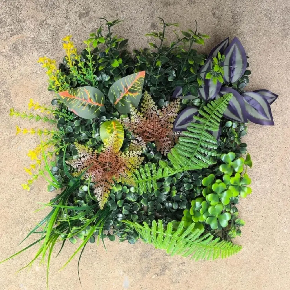 DIY Artificial Plant Wall Panel Sunflower UV Protection Artificial Eucalyptus Carpet Eternal Life Lifelike Artificial Fern Grass