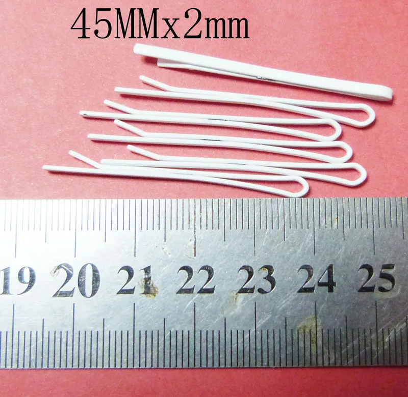 1000PCS   White nurse hairpin 45MMX2MM