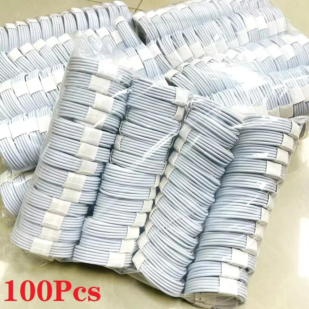 100Pcs Fast Charging Cable For 14 13 12 11 Pro Max Mini USB C Quick X XR XS 8 7 14 Plus SE