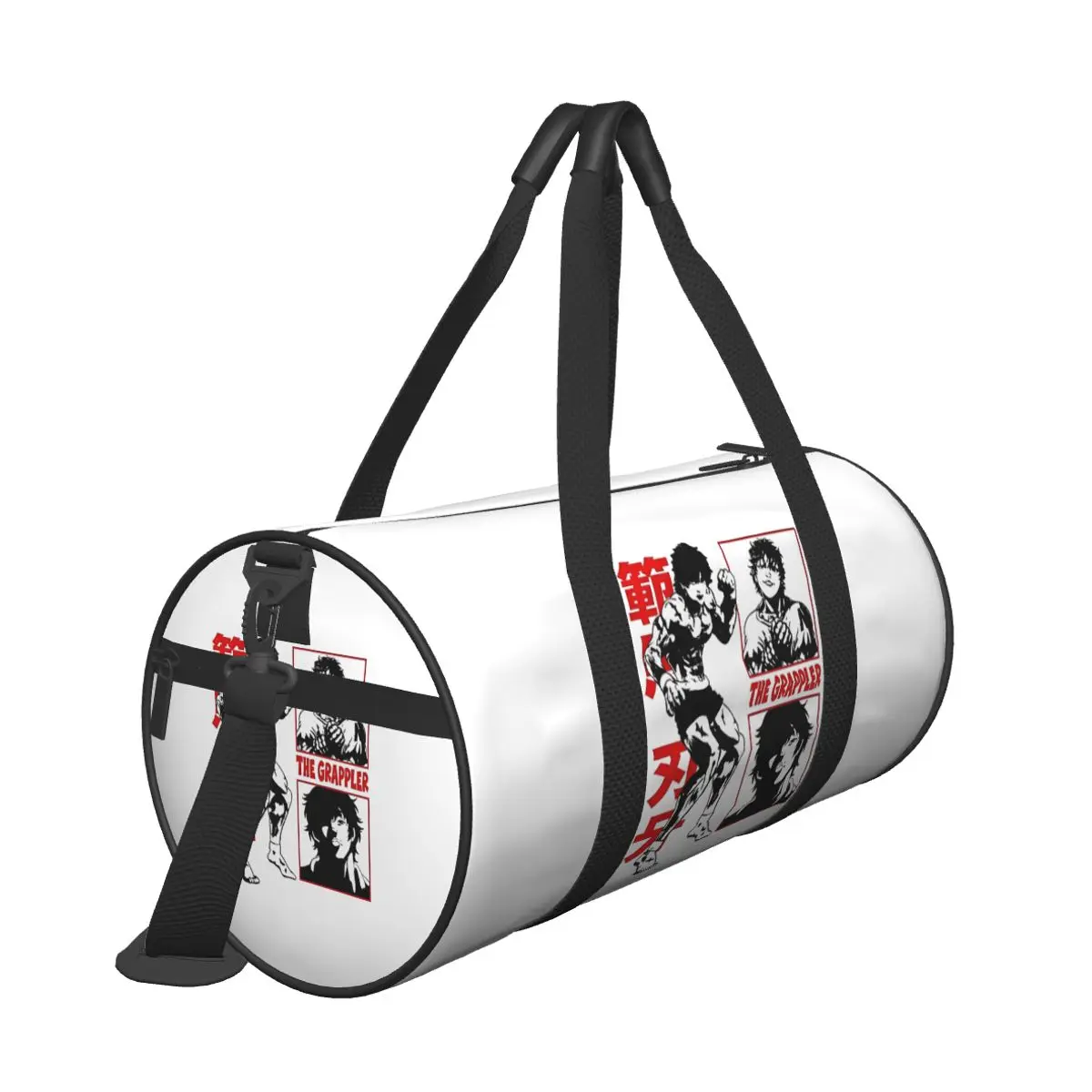 Baki Jack Yujiro Hanma Sports Bags Bodybuilding Manga Training Gym Bag with Shoes Graphic Handbags Couple Portable Fitness Bag