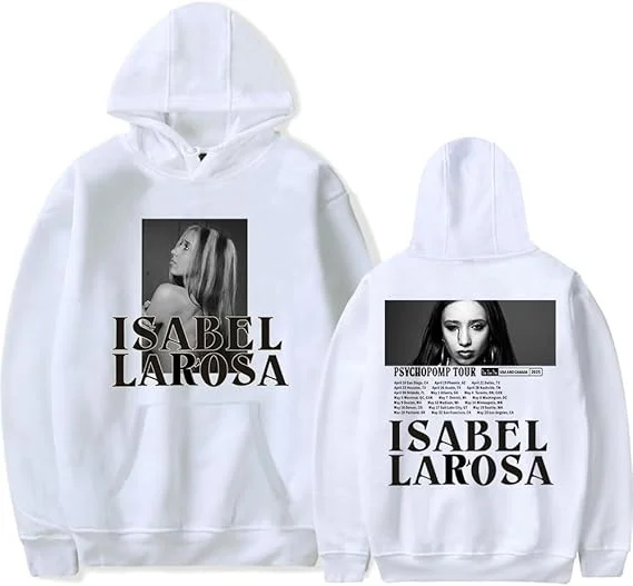 Isabel LaRosa Psychopmp 2025 투어 머치 후드 티 스웨터 streetwear 유니섹스 겨울 & 봄 캐주얼 패션 풀오버