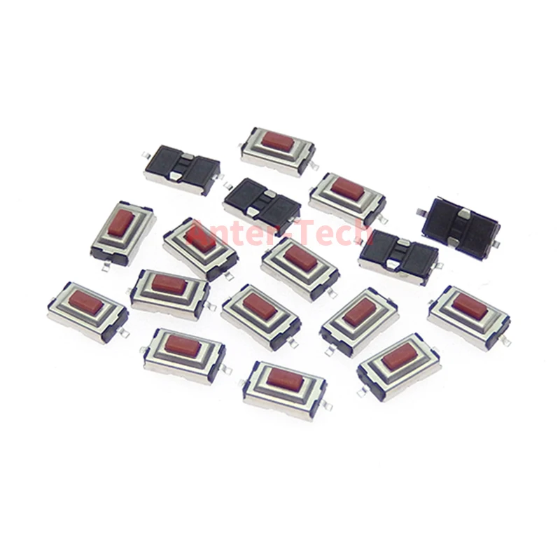 100pcs/lot Tact Touch Micro Switch 3X6X2.5 Tactile Push Button Switch 3*6*2.5 mm SMD 2 Pin Car Remote Control Key Button Switch