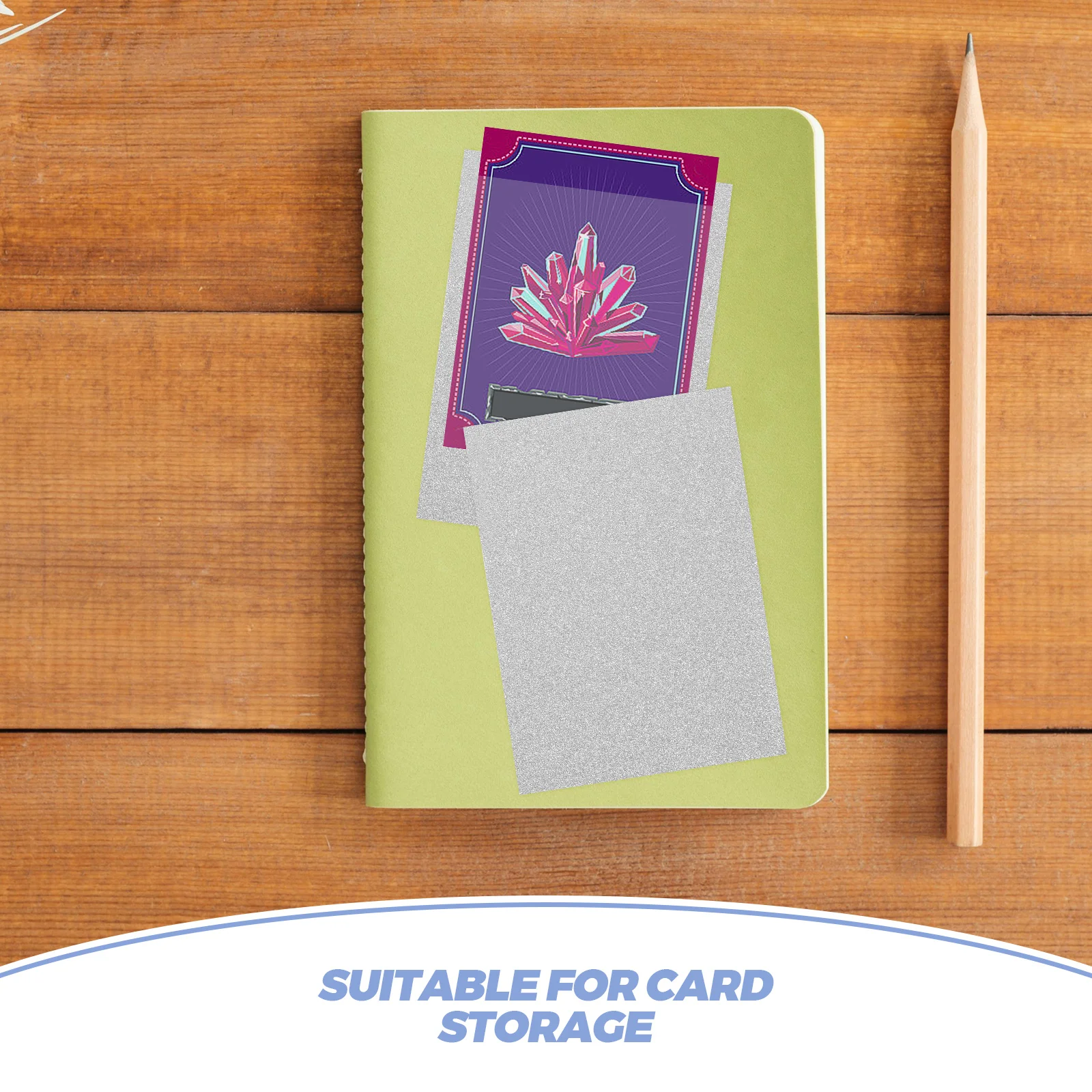 50pcs Card Membrane Protection Bag 61X91Mm Sparkle Matte Silver Glitter Vinyl Trading Card Sleeves For Sports Kpop