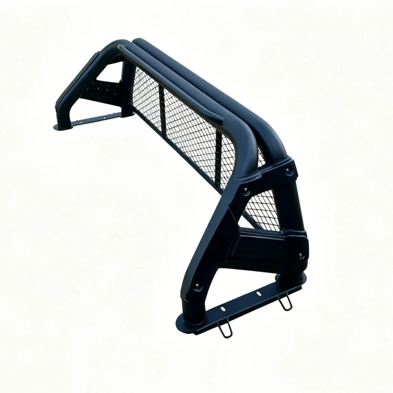Premium Heavy‑Duty Stainless Steel Sport Anti Roll Bar With Protective Mesh, Universal 4x4 Pickup Truck Clip‑on Rack Exterior Ac