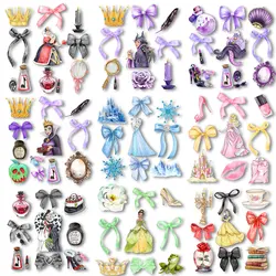 Watercolor Princess Villains Iron on Decals Heat Transfer Stickers Thermal Patches for Clothes