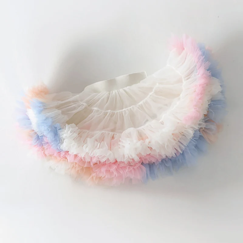 HOT Upgrade Kids Girls Tulle Skirt Baby Children Tutu Pettiskirt Skirt Children Fluffy Ballet Skirt Party Princess Girl Clothes
