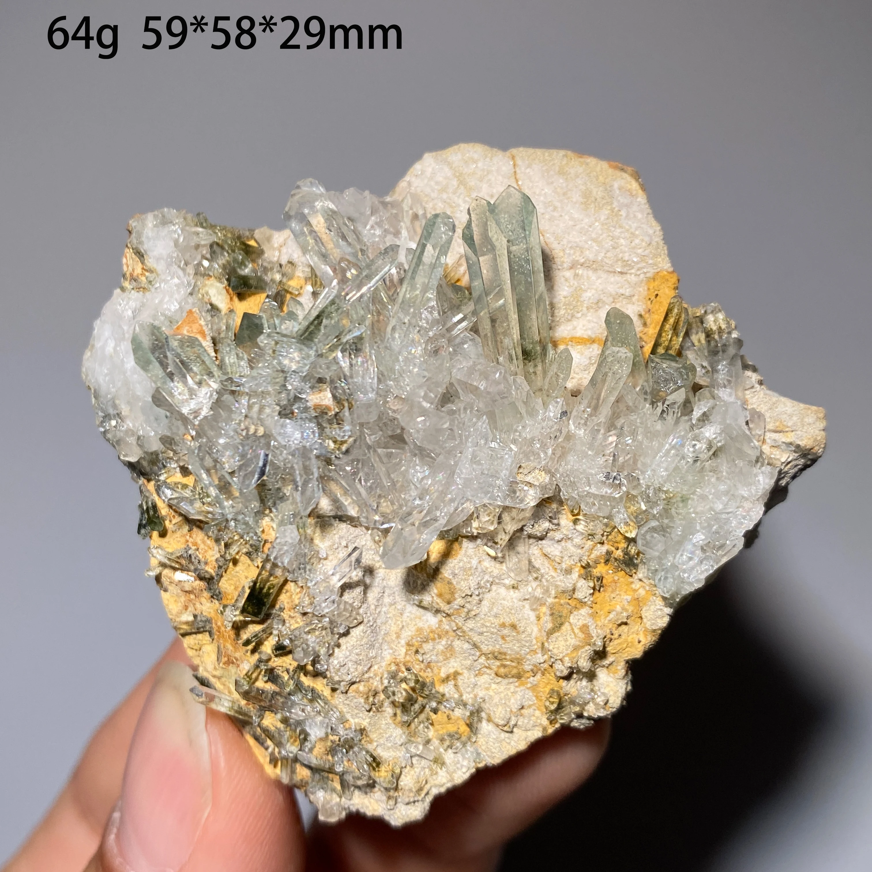Natural Green Phantom Crystal Cluster Specimen Healing Stone for Meditation Spiritual Home Decor Unique Gift