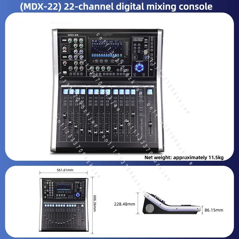 High Performance 12 Channel Digital Audio Mixer Bluetooth Sound Controller Professional DJ Console for Stage Studio Live