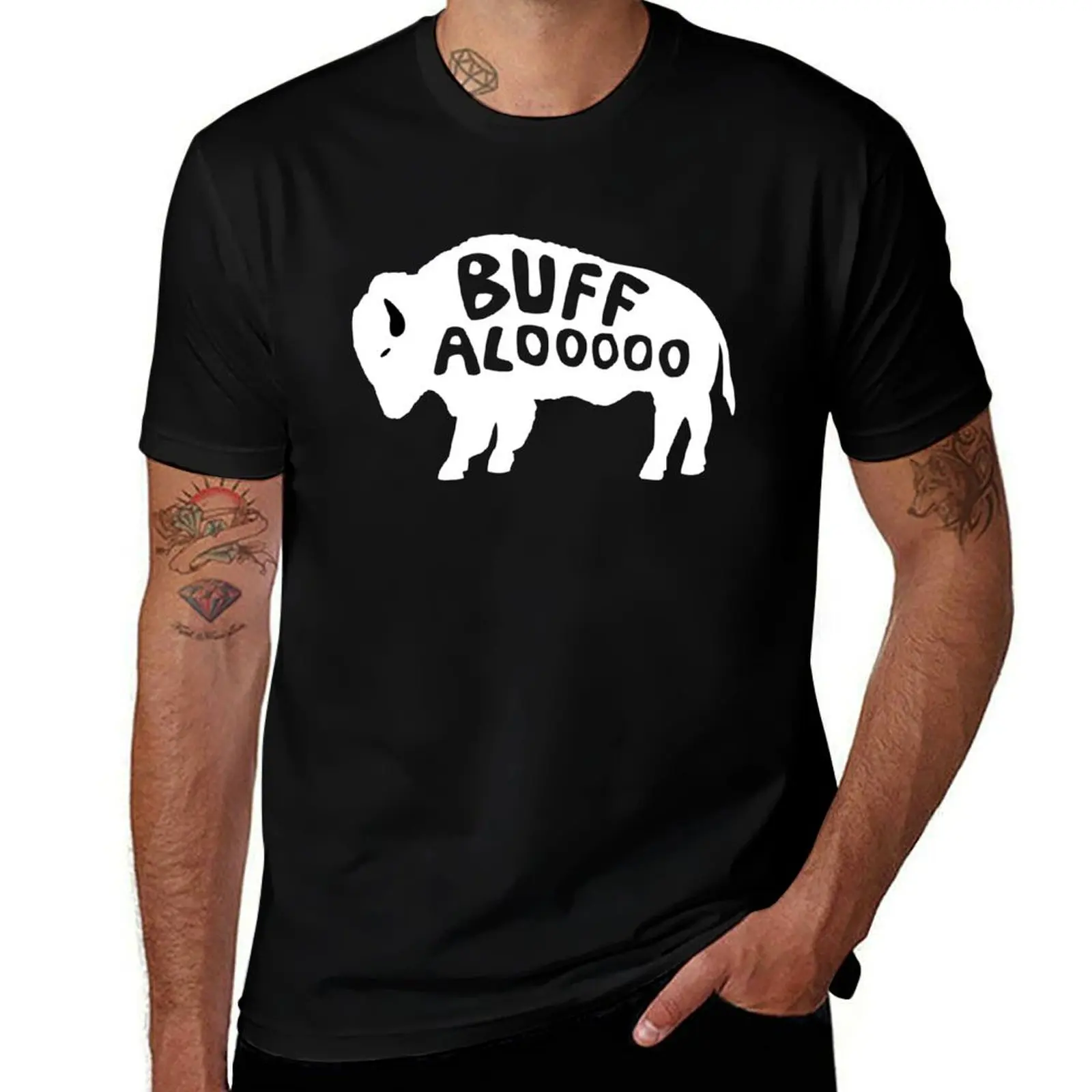 

American Bison Buffalo Design T-Shirt t shirts for man pack cotton man t shirt cotton high quality