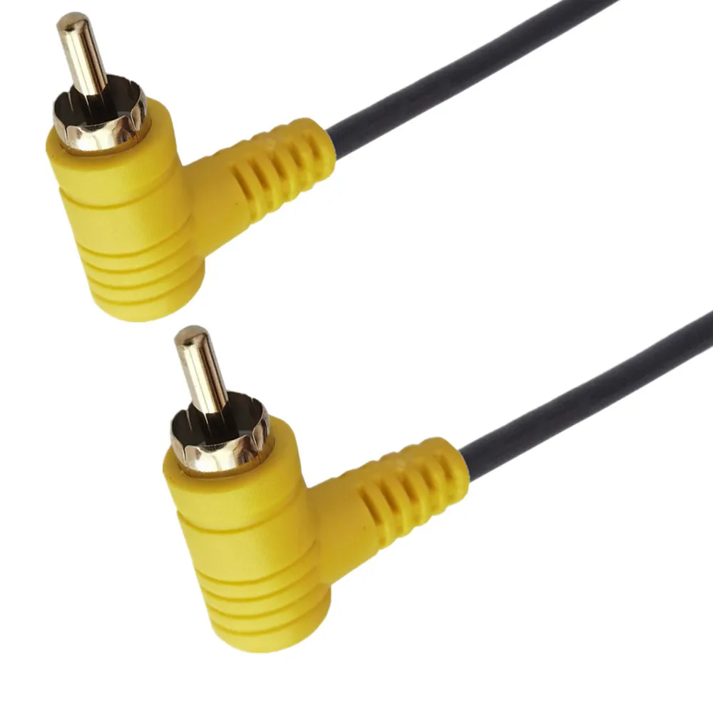 90 Degree RCA Cable Right Angle  RCA Cable Male to Male Vidio Audio Cable GoldConnectors for Home Theater, HDTV, Home Stereo