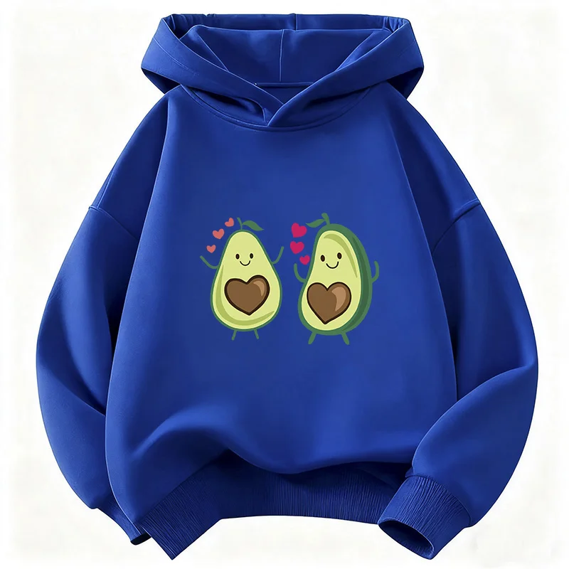 Cute Avocado Hoodie Kids Avocado Children's Sweatshirt Cute Harajuku Hoody for Boys Girls Autumn Winter Casual Hoodies