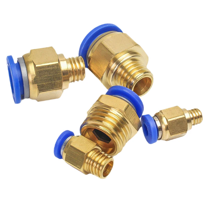 10 teile/los PC4 6 8 10-M6 M8x1 M8x1,25 M10x1 M10X1,5 M12X1,75 M16x2 Pneumatische Stecker Luftröhre Quick-Release gerade Durch – Detail 3