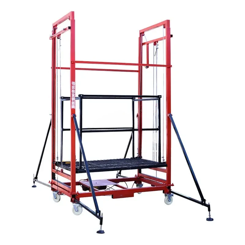 

Electric scaffolding hydraulic press 5 meters intelligent remote control mobile lifting platform foldable