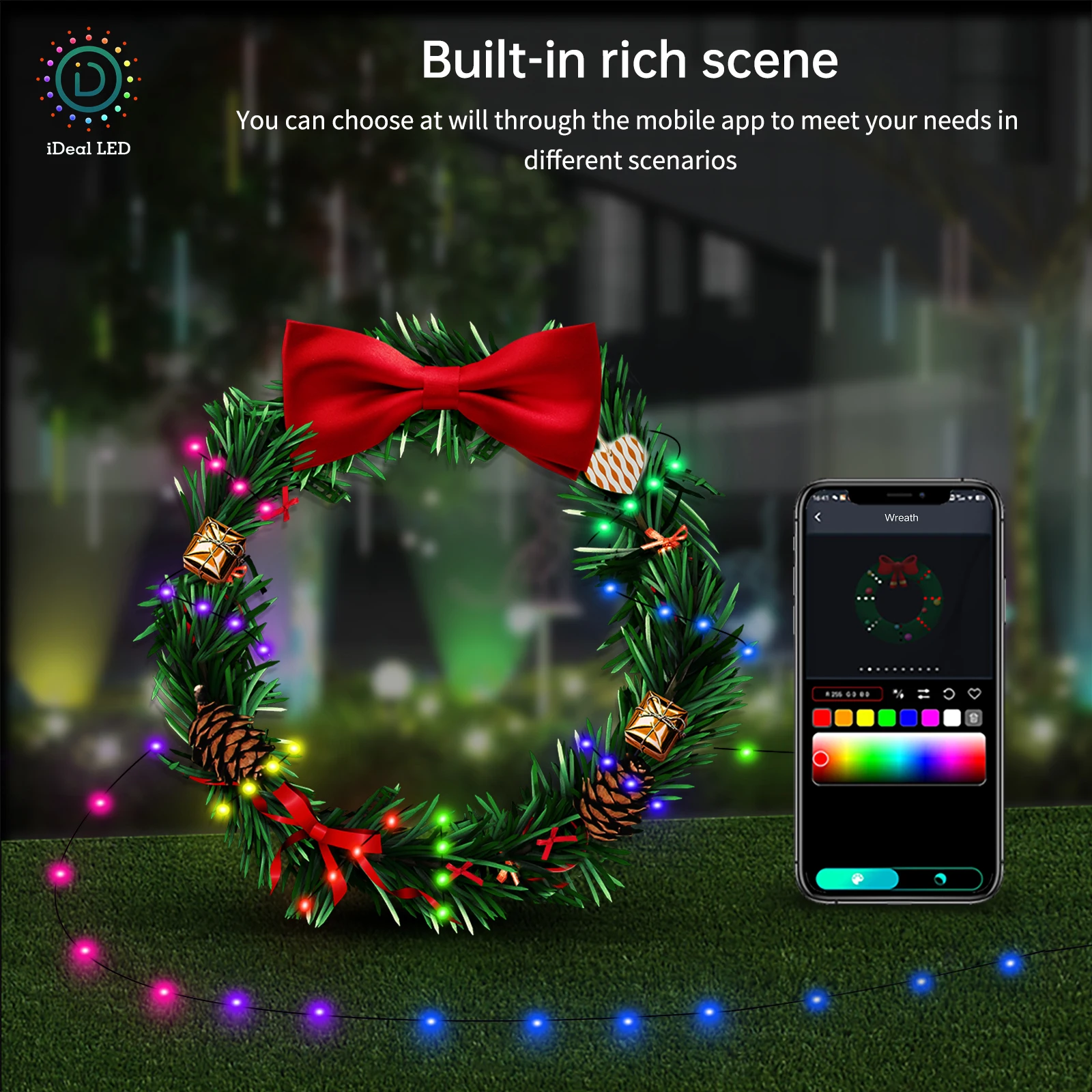 Solar String Lights Outdoor LED Waterproof Twinkle Lights Copper Wire Fairy Lights for Xmas Tree Garden Party Wedding