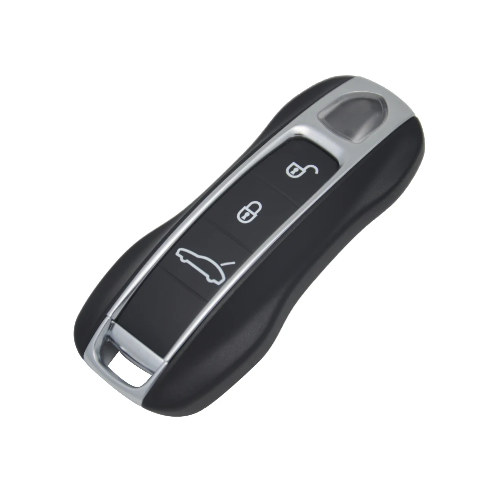 

Car Emergency Key Shell Key case Cover 3 4 Button Smart Key Casing Replacement Key Shell for 2019 Porsche Auto with logo