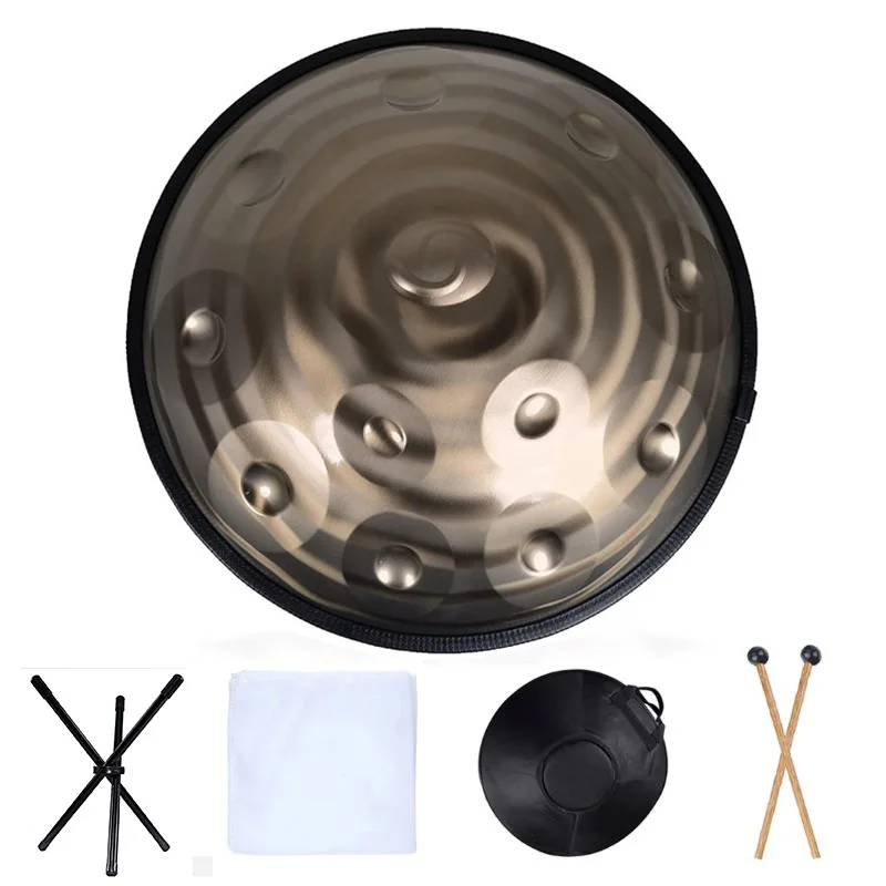 440 HZ 432 HZ Handpan 9 10 12 Notes 22 Inch Handpan 9 10 12 Notes D Minor Glucophone Steel Tongue Drum Percussion Instruments