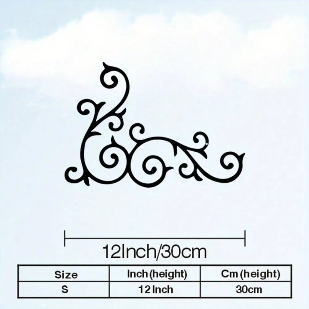 Iron Scroll Handcrafted Metal Art, Retro Farmhouse - Wall Decor for Bedroom Door & Home