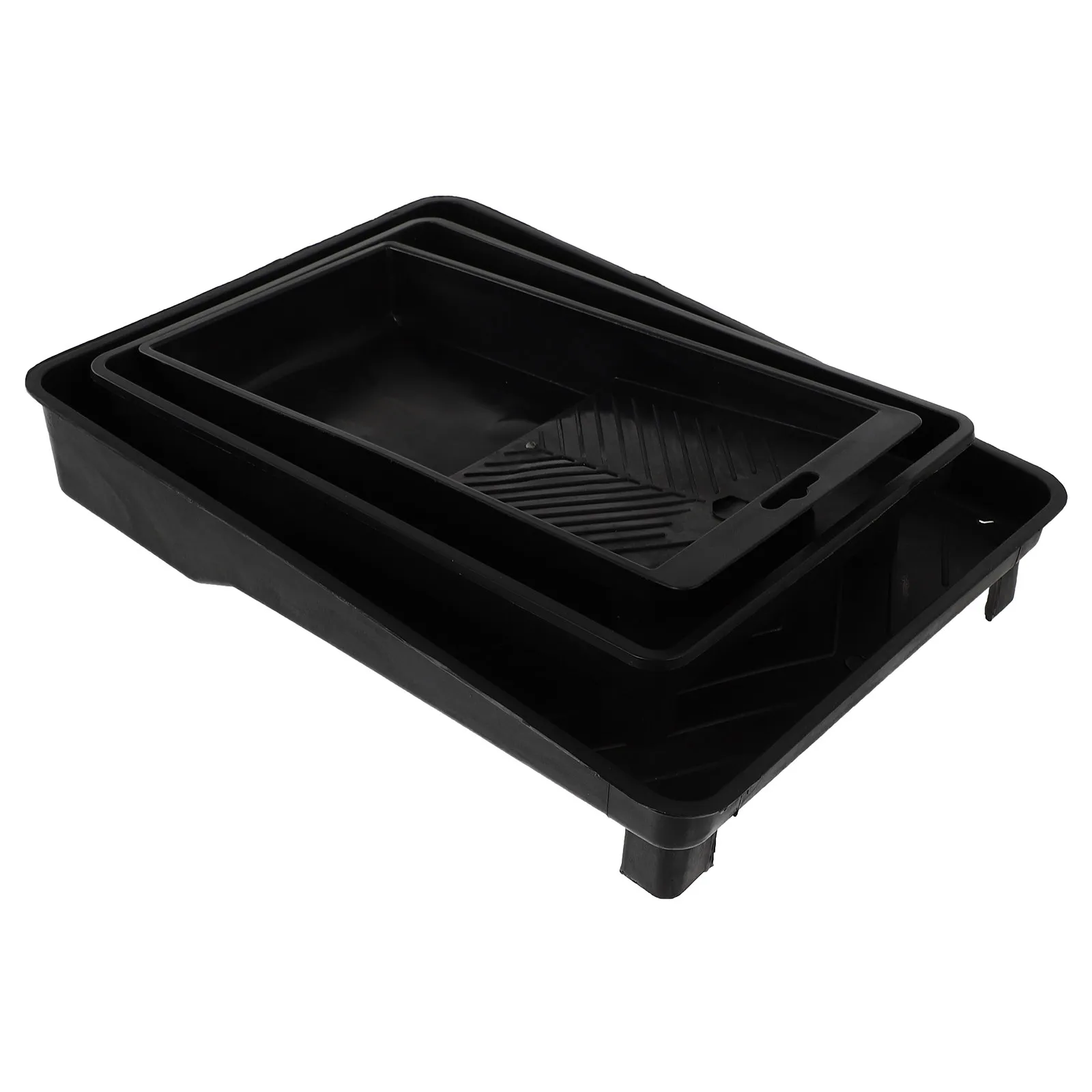 

3Pcs Plastic Paint Trays Stackable Wall Paint Mixing Trays Large Capacity Pigment Mixing Tool for Decoration Art Painting Work