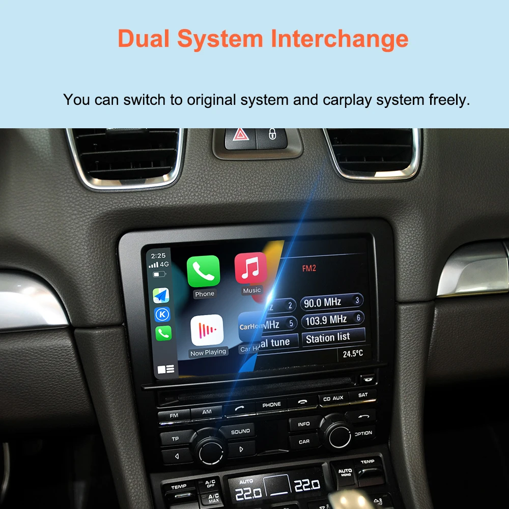 Bonroad OEM Screen Upgrade Decoder Box für Porsche CDR3.1 System Cayenne Boxster Panamera 2010-2016 Carplay Android Auto Modul – Detail 7