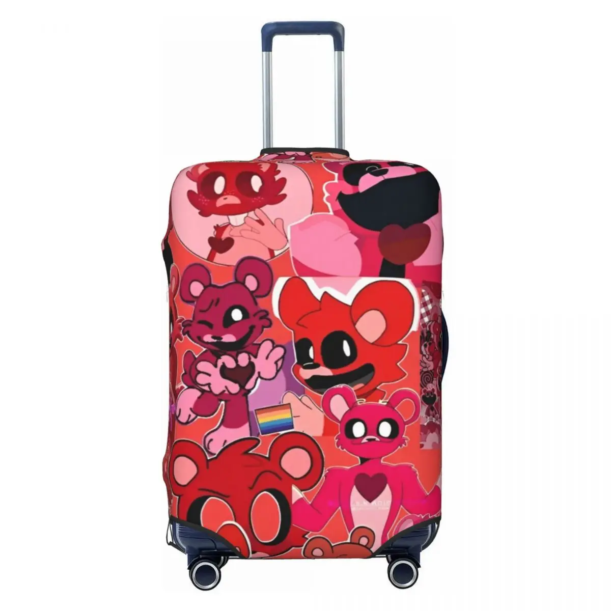 Smiling Catnap Cartoon Game Suitcase Cover Flight Travel Fun Luggage Supplies Protector