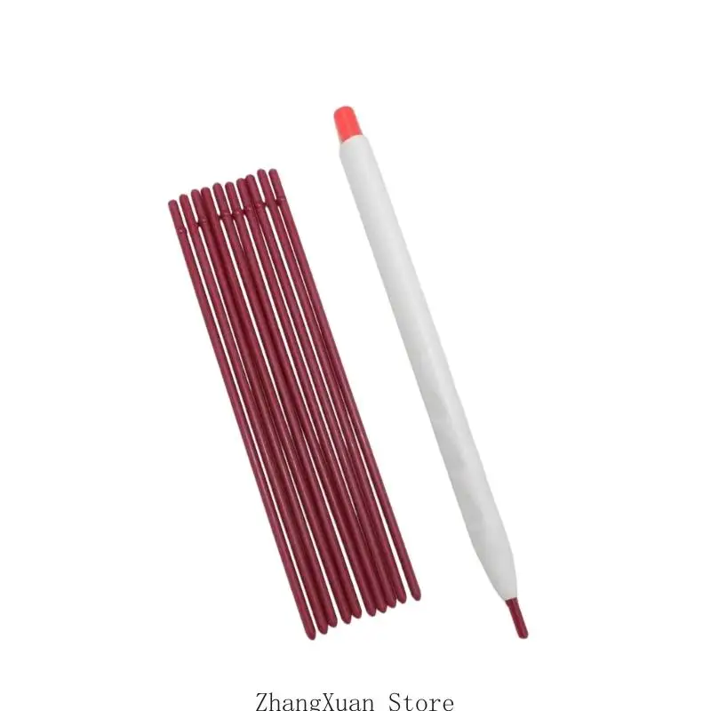 Stoffmarkierungsstift-Set mit 10 Ersatzeinsätzen, einziehbarer Nähkreidestift zum Nähen, Quilten, Stoffschneiden und 3XUF – Detail 7