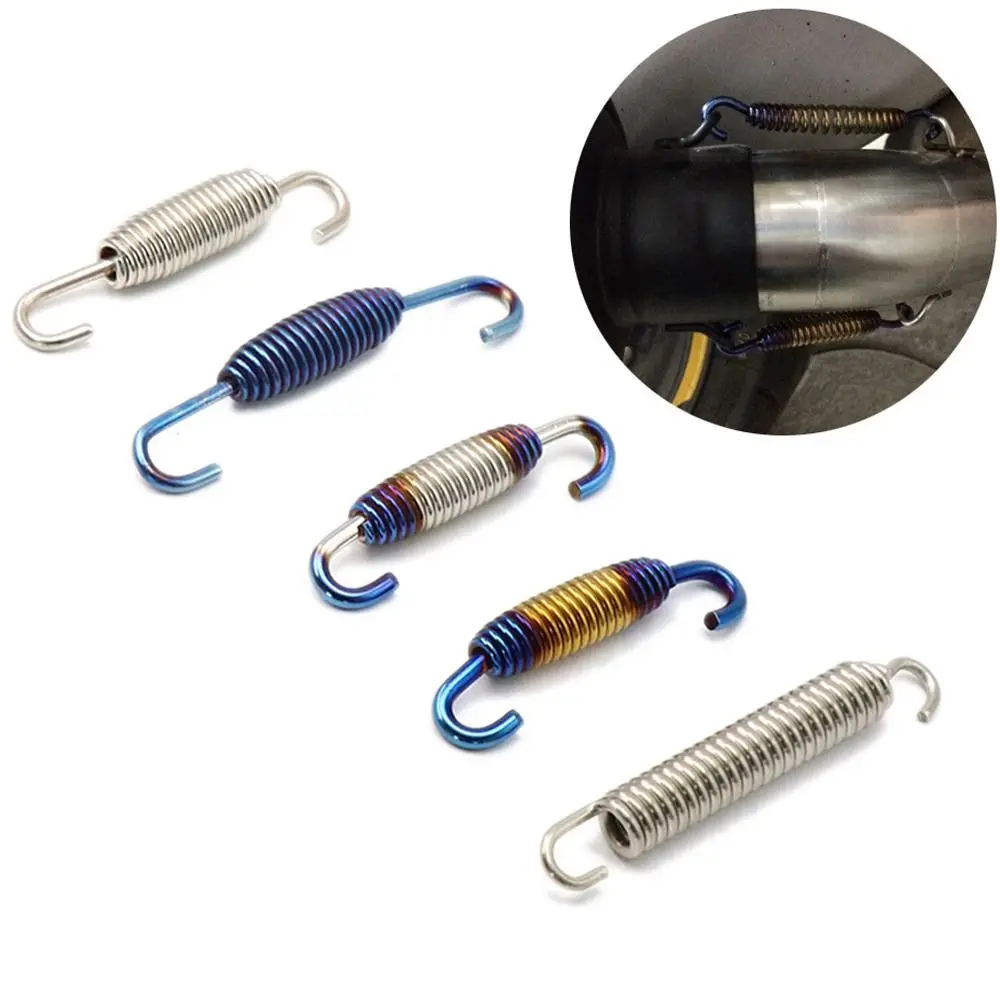 

Stainless Steel Exhaust Pipe Springs Colored Titanium Silencers Exhaust Pipe Connector Double Hooks
