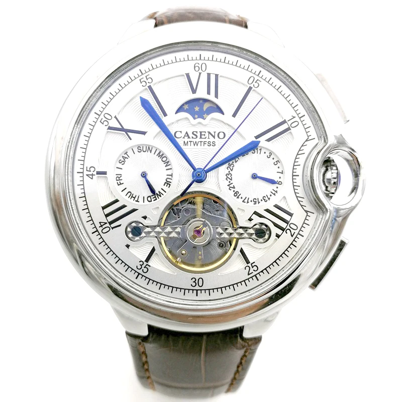 Automatic mechanical watch Men's watch with complex mechanical functions perpetual calendar Sun Moon Wheel
